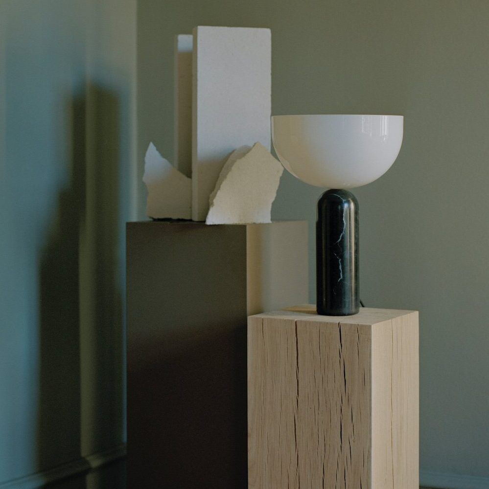 New works - kizu lamp groot zwart marmer