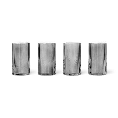 Ferm Living - ripple amuse glazen grijs